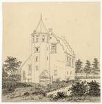 202771 Gezicht op het huis Molenstein aan de Langbroekerwetering te Rijsenburg.N.B. De tekening is mogelijk vervaardigd ...